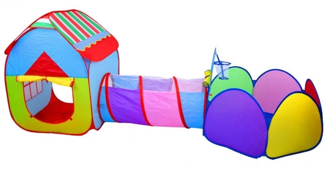 Kinder-Spielset 3-in-1 mit Spielhaus, Tunnel und Pool