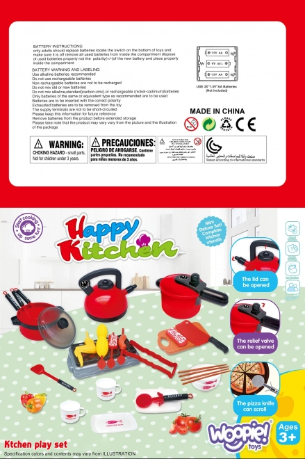 Großer Kinderküchen-Spielset mit Zubehör