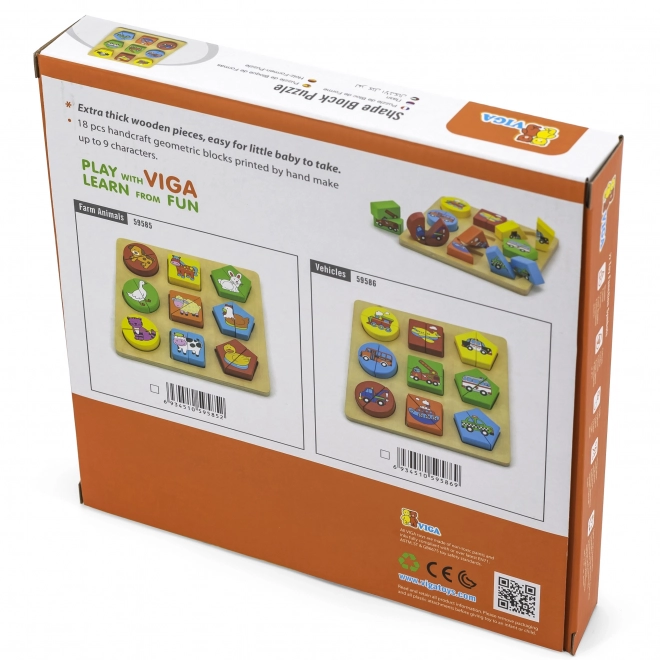 Viga Holzpuzzle Tiere