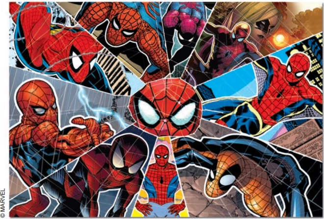 Puzzle EDUCA SPIDERMAN 1000 Teile mit Kleber gratis