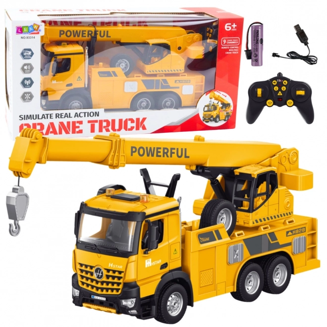 Ferngesteuerter Kran mit Haken RC 2.4G 9CH Gelb