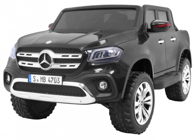 Mercedes Benz Klasse X für Kinder schwarz + Fernbedienung + 4x4 + MP4 + Träger für Gepäck + LED + EVA