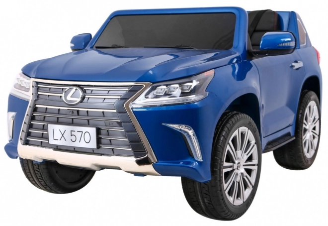 Lexus LX570 Bemaltes Auto für 2 Kinder Blau + Fernbedienung + EVA-Räder + Radio mit LED MP3