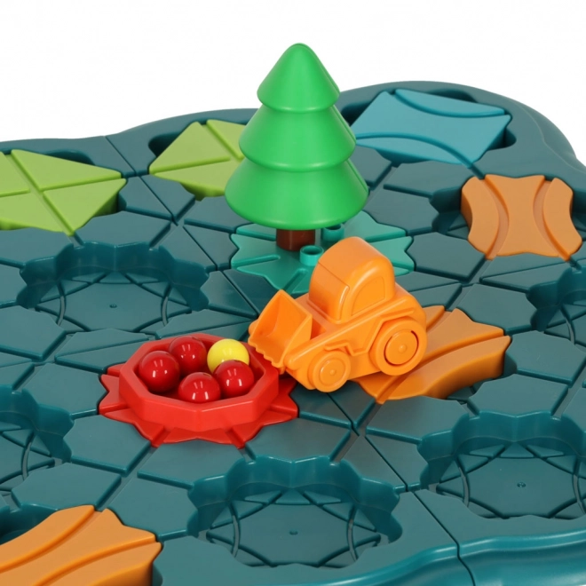 Logik Brettspiel Labyrinth mit Hindernisparcours