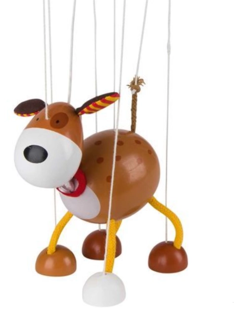 Marionette mit Kreuz Puppe Hund