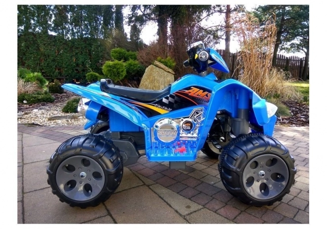 Elektrisches Kinder-Quad mit großen Rädern in Blau