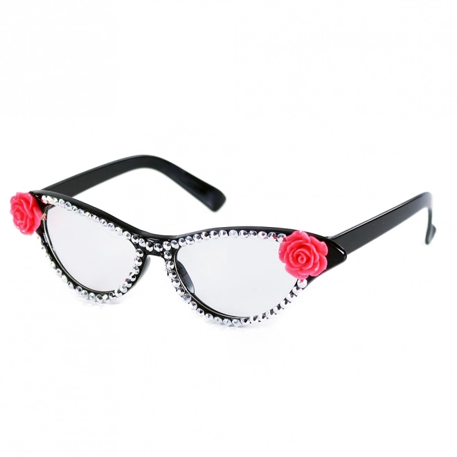 Karnevalsbrille mit Rosen