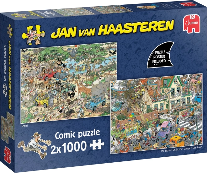 Jumbo-Puzzle Fröhliche Welt Safari und Sturm