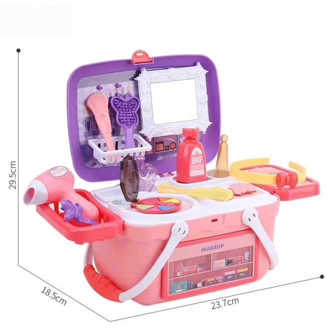 Tragbare Frisierkommode für Mädchen 2-in-1