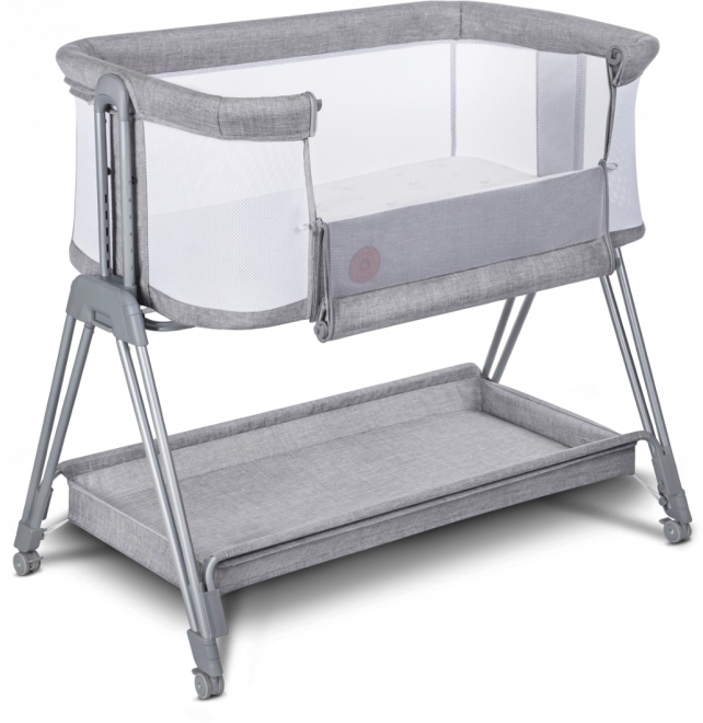 Lionelo Babybett Luna 2-in-1 Grau Beton