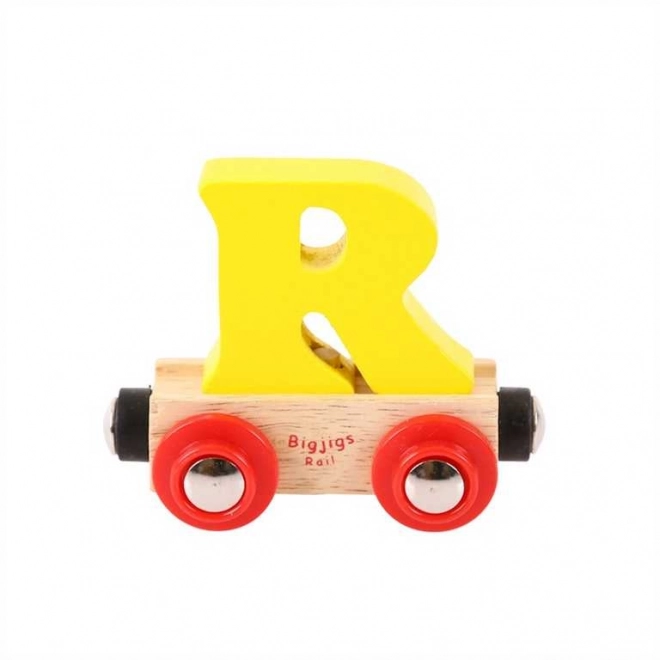 Holz-Eisenbahnwagen Buchstabe R von Bigjigs Rail