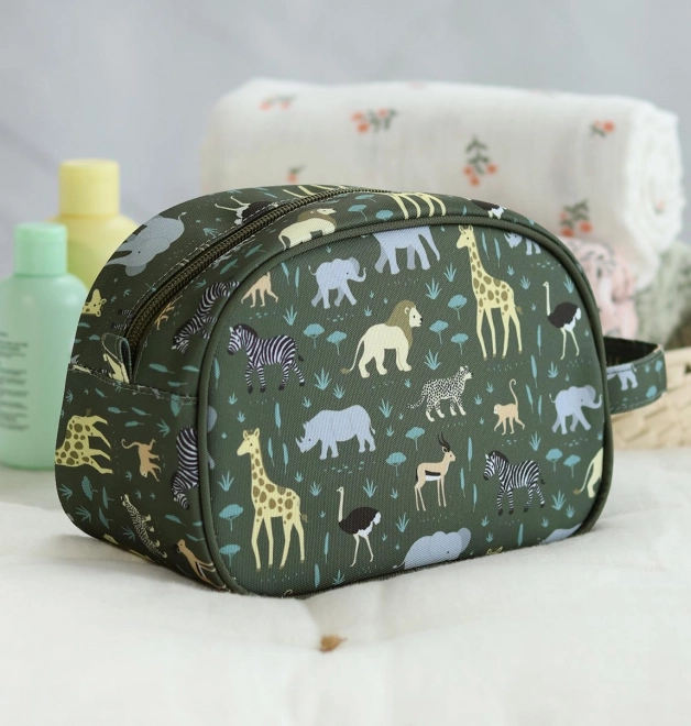 A Little Lovely Company Kosmetiktasche – Tiere der Savanne