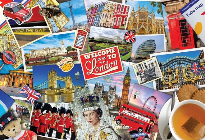 Puzzle in Blechdose London Bus 550 Teile