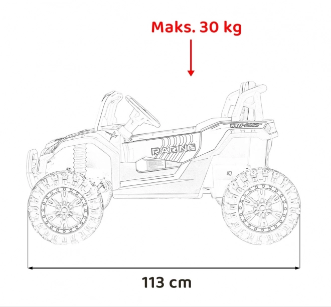 Elektrisches Kinderauto Buggy UTV 2000M Racing Grün