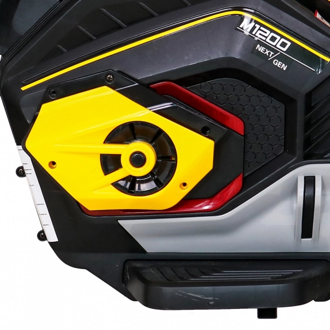 Zukünftiges Kinder-Motorrad auf Batterie Gelb + Audiopanel + Langsamer Start + EVA Räder