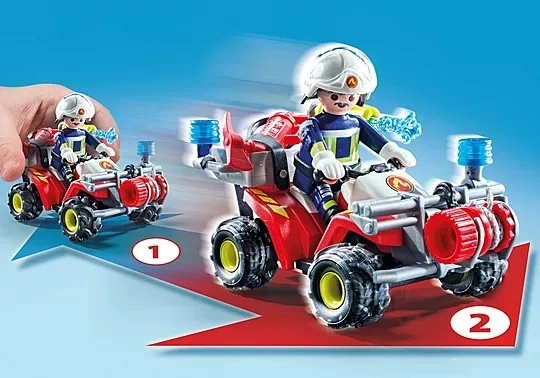 Action Heroes Quad Feuerwehrpatrouille in Aktion