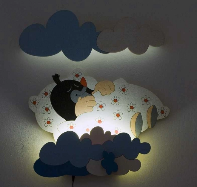 DoDo Kinder LED Nachtlampe mit Maulwurf-Motiv