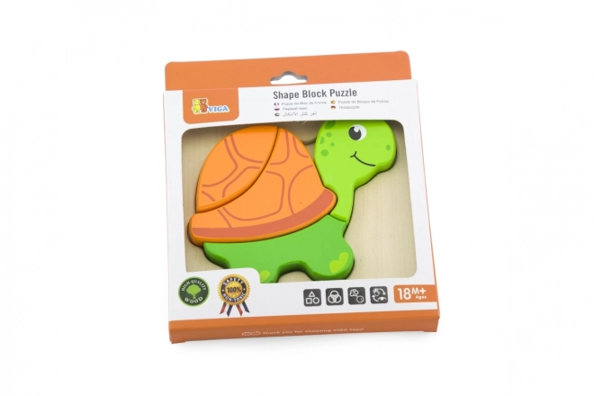 Holzpuzzle für Kleinkinder - Schildkröte