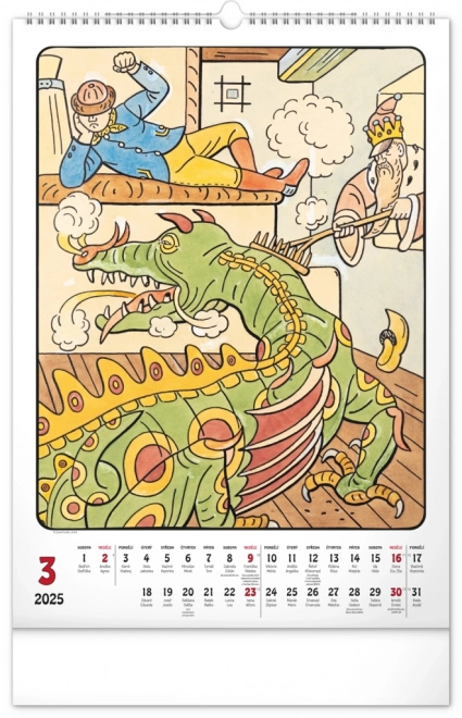 Wandkalender Josef Lada 2025