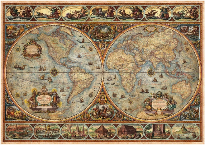 Educa Puzzle Historische Weltkarte 1000 Teile