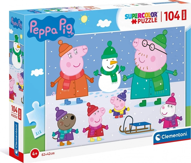 Peppa Pig Winter Maxi Puzzle 104 Teile