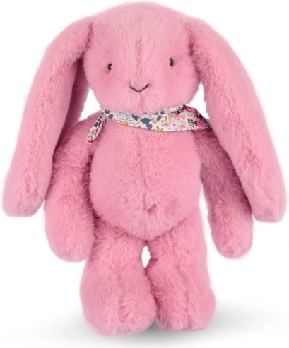 Kuschelweicher Plüschhase mit rosa Halstuch