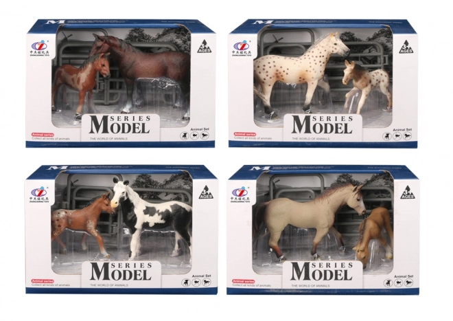 Tierspielfiguren Set Pferd und Fohlen - Modell Tierwelt