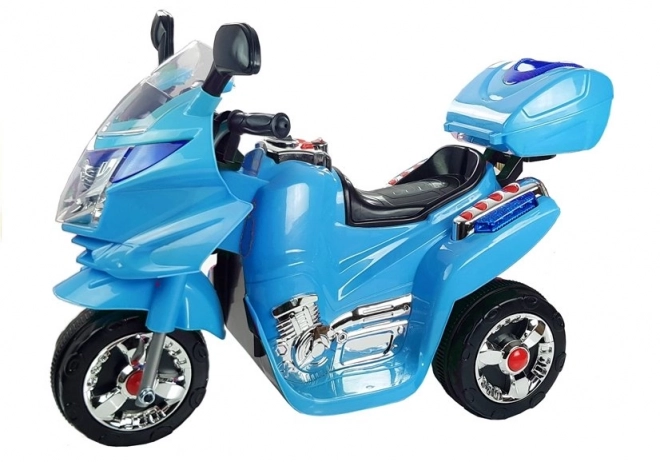 Blauer Kindermotorrad mit Akku