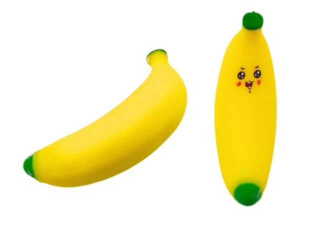 Gelber Dehnbarer Bananen-Stressball