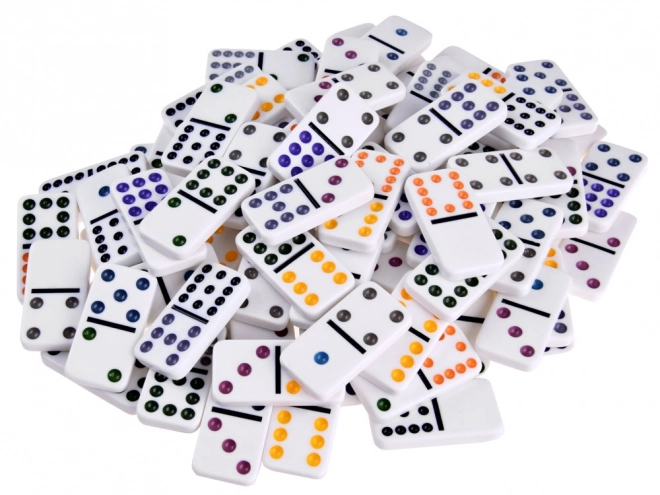 Zwei-in-eins Domino- und Mexican Train Set im Metallkoffer