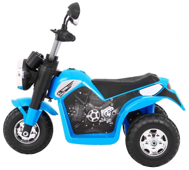 Minibike mit Akku für Kinder Blau mit Sound und LED-Lichtern