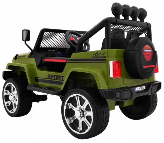 Geländewagen Raptor Drifter Grün + Fernsteuerung + Allradantrieb 4x4 + Stauraum + Langsamer Start + MP3 LED-Leuchte