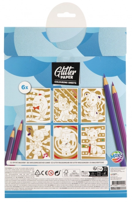 Glitzer-Malbuch A4