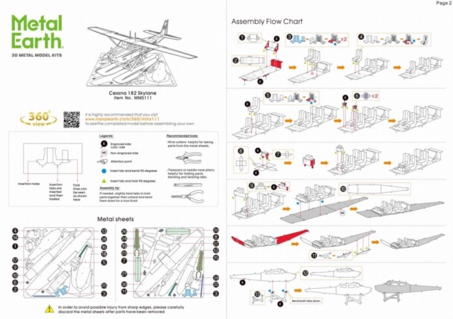 3D-Puzzle Cessna 182 Wasserflugzeug