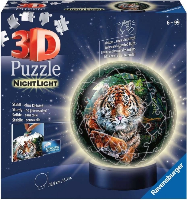 Ravensburger 3D Leuchtender Puzzleball Tiger