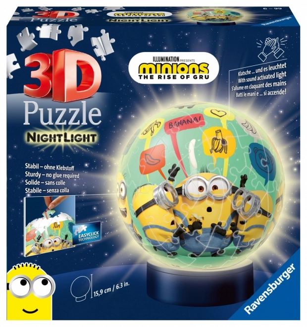 Leuchtende 3D-Kugel Minions