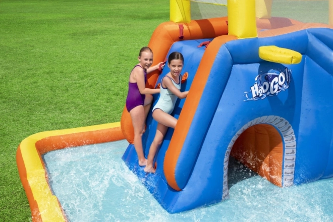 Wasservergnügungspark BESTWAY für Kinder 5+ Rutsche + Basketballkorb + Tunnel + Dusche