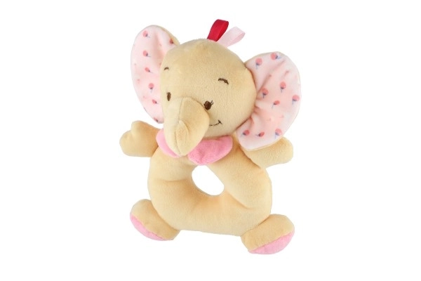 Rassel Elefant Rosa 18 cm