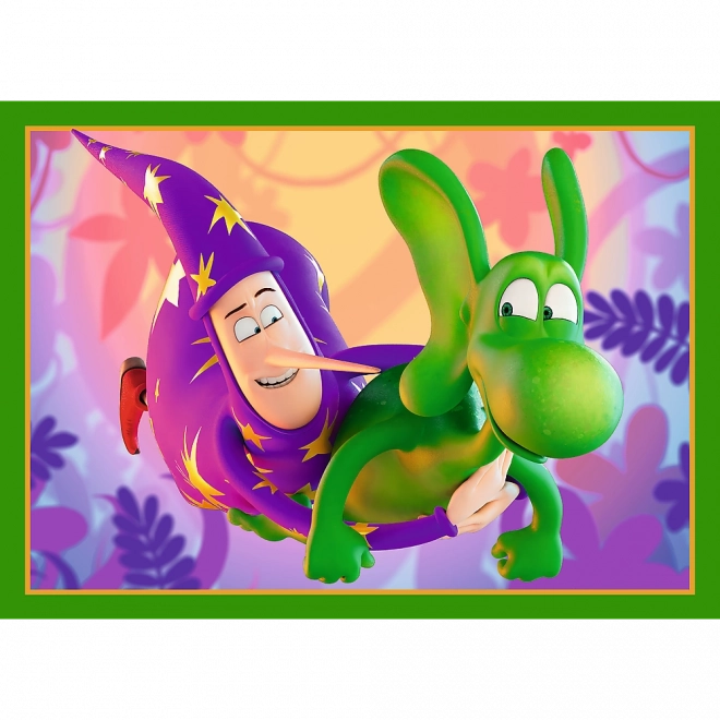 Puzzle 4v1 Welt des Drachens Diplodok