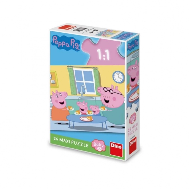 Dino Puzzle Peppa Wutz: Maxi Mittagessen 24 Teile