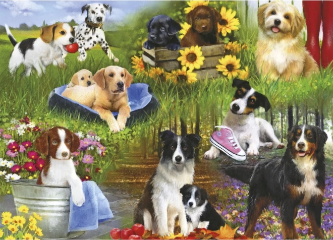 GIBSONS Puzzle Gemeinsam Puzzeln: Hunde 24 Teile