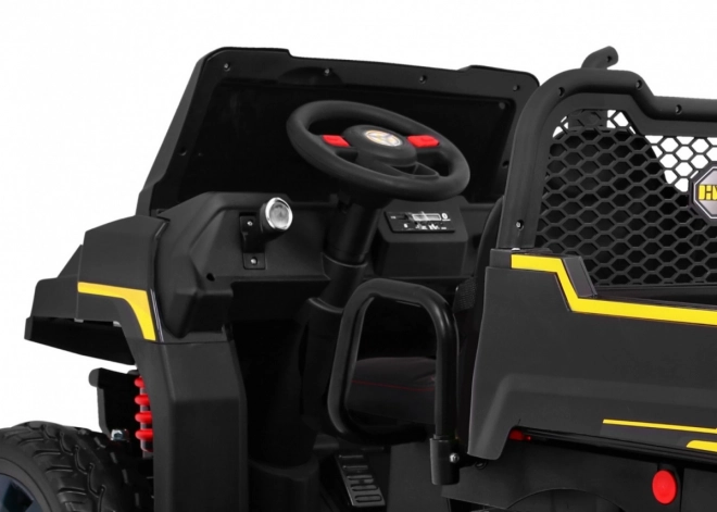 Auto Farmer Truck pro 2 Kinder Schwarz + Allradantrieb 4x4 + Fernbedienung + Kipper + Audio LED