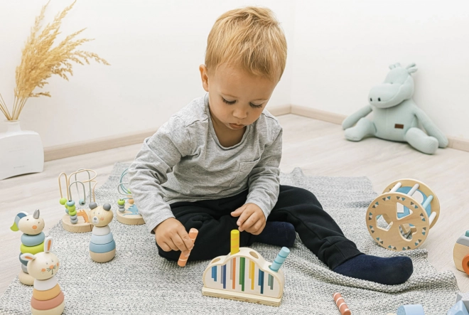 Spielzeug Einhorn Stapelringe aus Holz