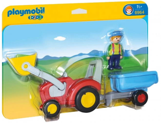 Playmobil Traktor mit Anhänger