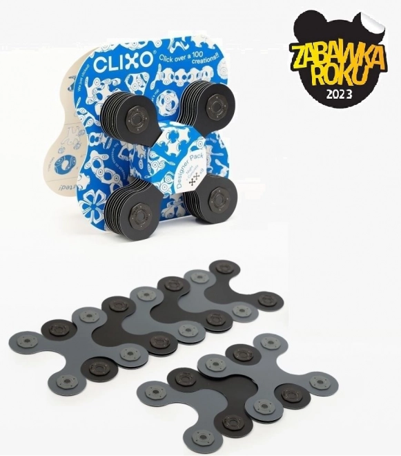 Magnetisches Konstruktionsspielzeug Designer Pack Clixo Schwarz