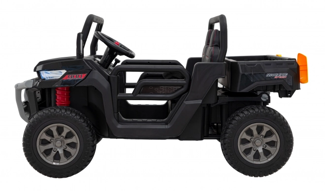 Auto Pick-Up Speed 900 pro Kinder schwarz + Allradantrieb 4x4 + bewegliche Pumpe + Kofferraum + Fernbedienung + Schaufel + LED-Audio