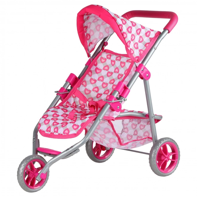 Woopie dreirädriger Puppenwagen Herz Rosa