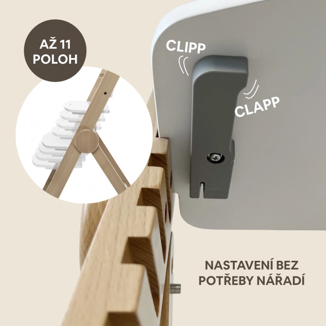 Holz Hochstuhl Clipp & Clapp, Schwarz