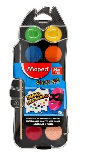 Wasserfarben Color'Peps von MAPED - 12 Farben