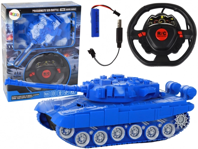 RC Panzer Ferngesteuert Blau mit Licht und Sound